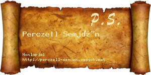 Perczell Semjén névjegykártya